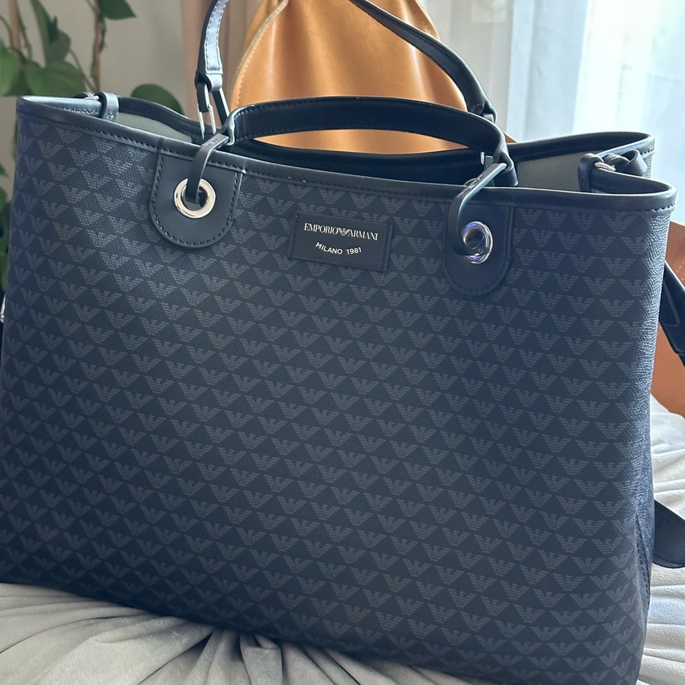 Emporio Armani Dark Gray Tote Bag